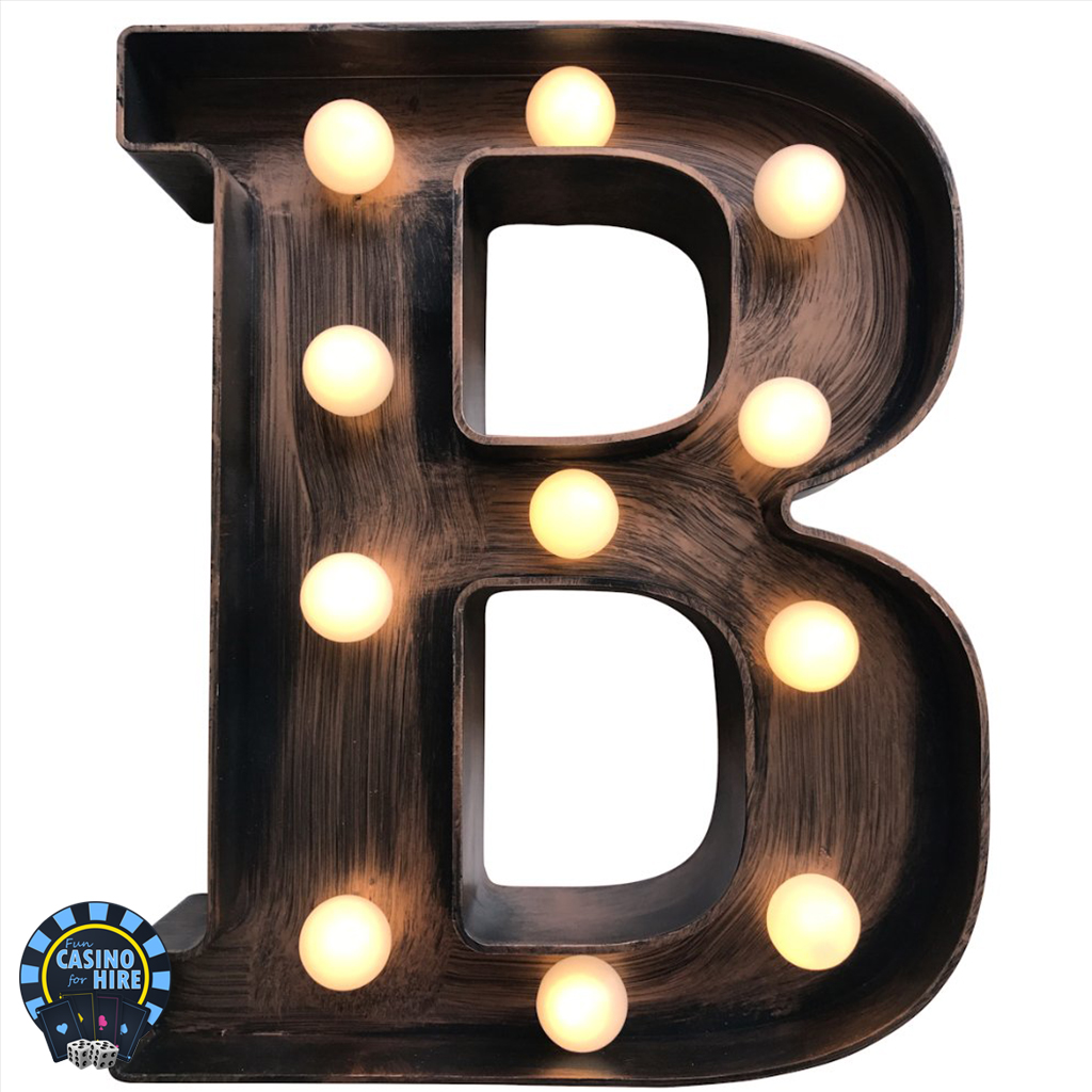 Light up casino letters 22cm tall